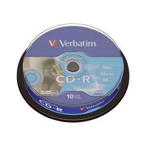 Verbatim LightScribe CD-R 700MB 80min 52x (unidade)
